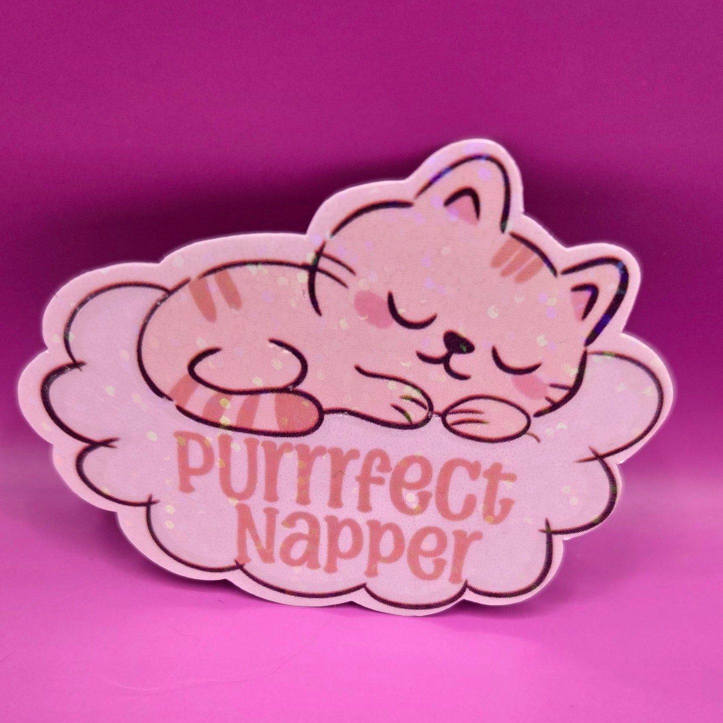 Purrrfect Napper Sticker