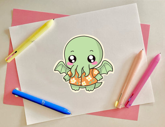 Hawaiian Shirt Cthulhu Sticker